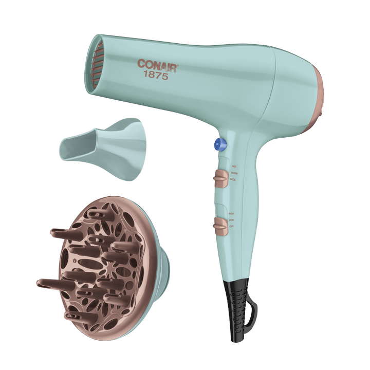 Secadora Conair Natural Infusion Doble Cerámica, Aceite de Aguacate y Coco 1875W Menta