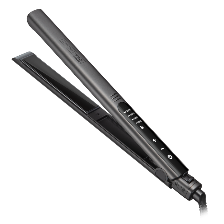 Alaciadora InfinitiPro by Conair Digital Touch Cerámica y Titanio Negra