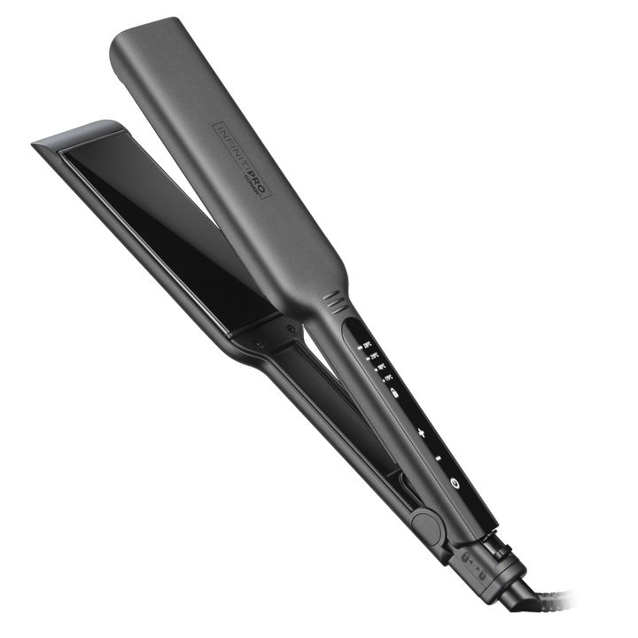 Alaciadora Extra-ancha InfinitiPro by Conair Digital Touch Cerámica y Titanio Negra