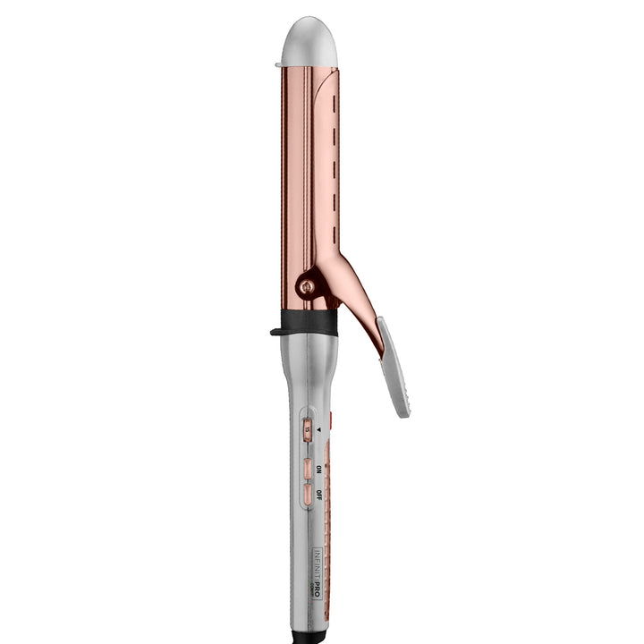 Tenaza Rizadora Húmedo - Seco InfinitiPro by Conair 1 1/4 in (3.18 cm) Titanio Rose Gold