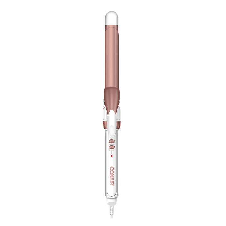 Tenaza Rizadora Conair 1 in (2.54 cm) Doble Cerámica Blanca y Rose Gold
