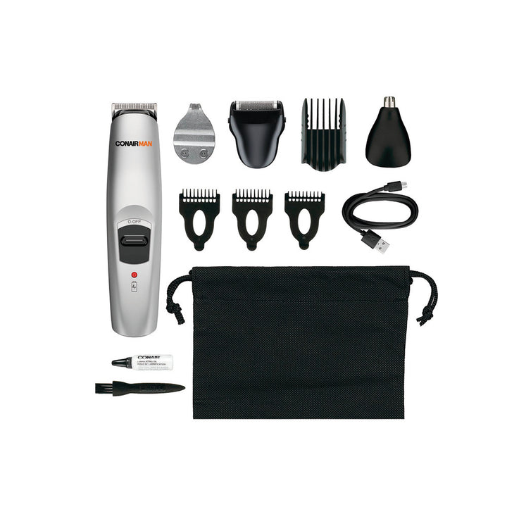 Recortadora 13 Piezas Con Cabezal Nariz/Oído Cromo