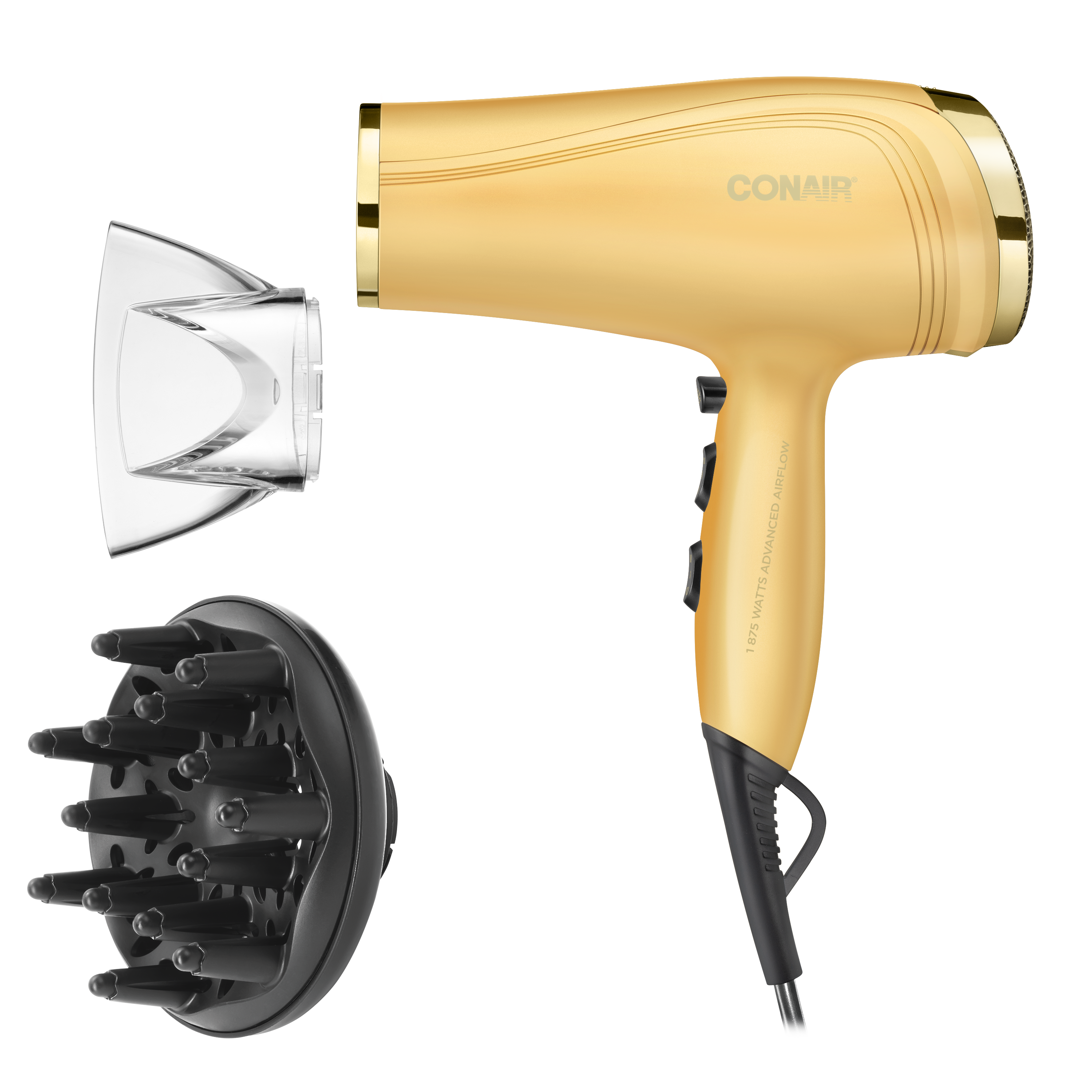 Secadora  InfinitiPro by Conair 1875W Smooth Fusion Amarilla