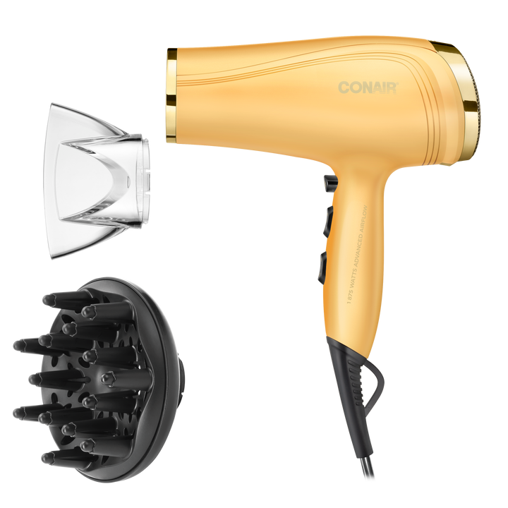 Conair Secadora Smooth Fusion 1600W Cerámica con Infusión de Aceites - Color Amarilla