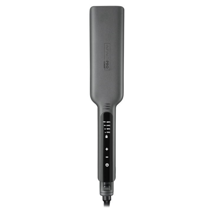 Alaciadora Extra-ancha InfinitiPro by Conair Digital Touch Cerámica y Titanio Negra