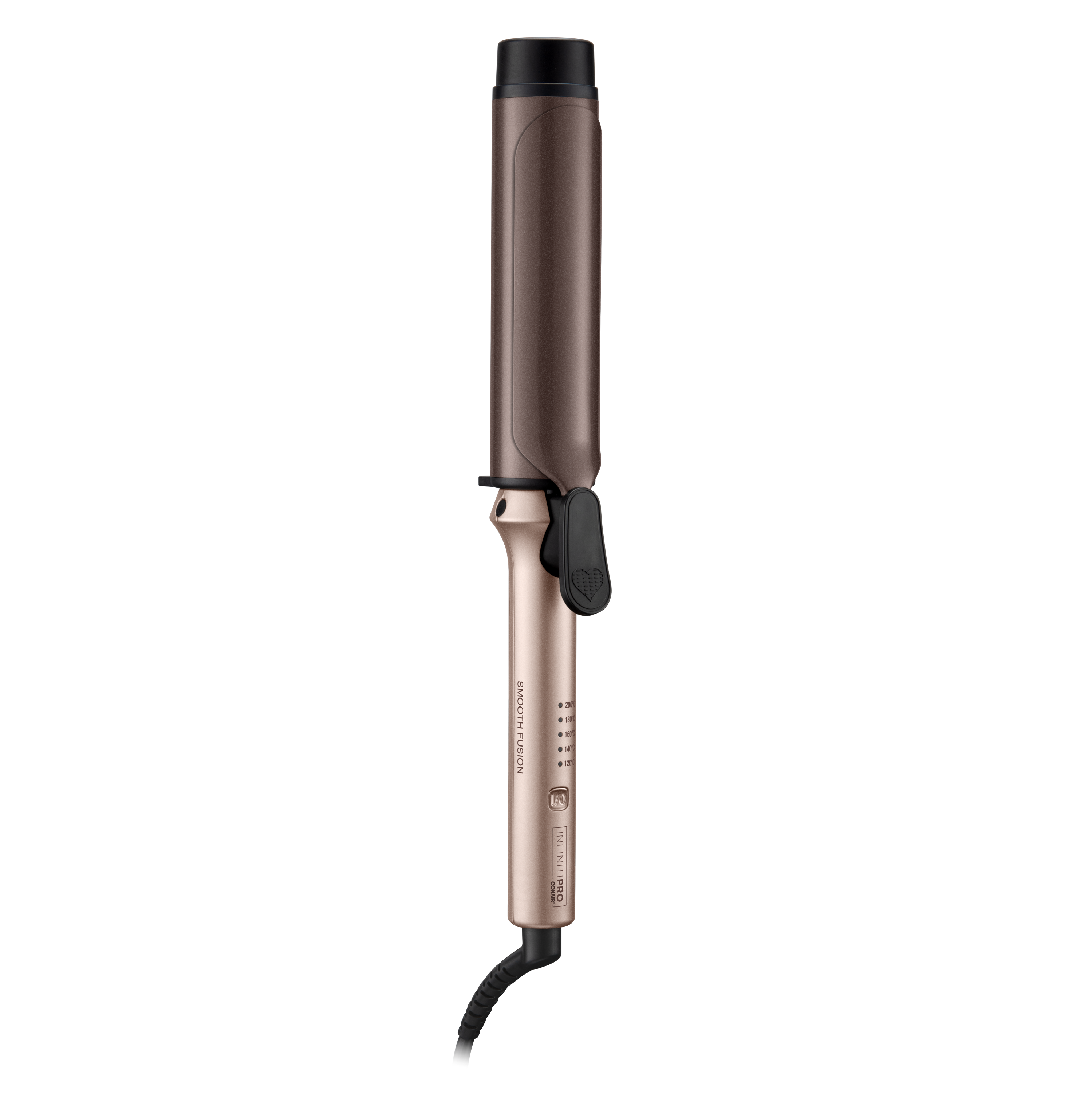 Tenaza Rizadora Extra-Ancha InfinitiPro by Conair  Smooth Fusion 1.57 in (4 cm) Mocha Mousse