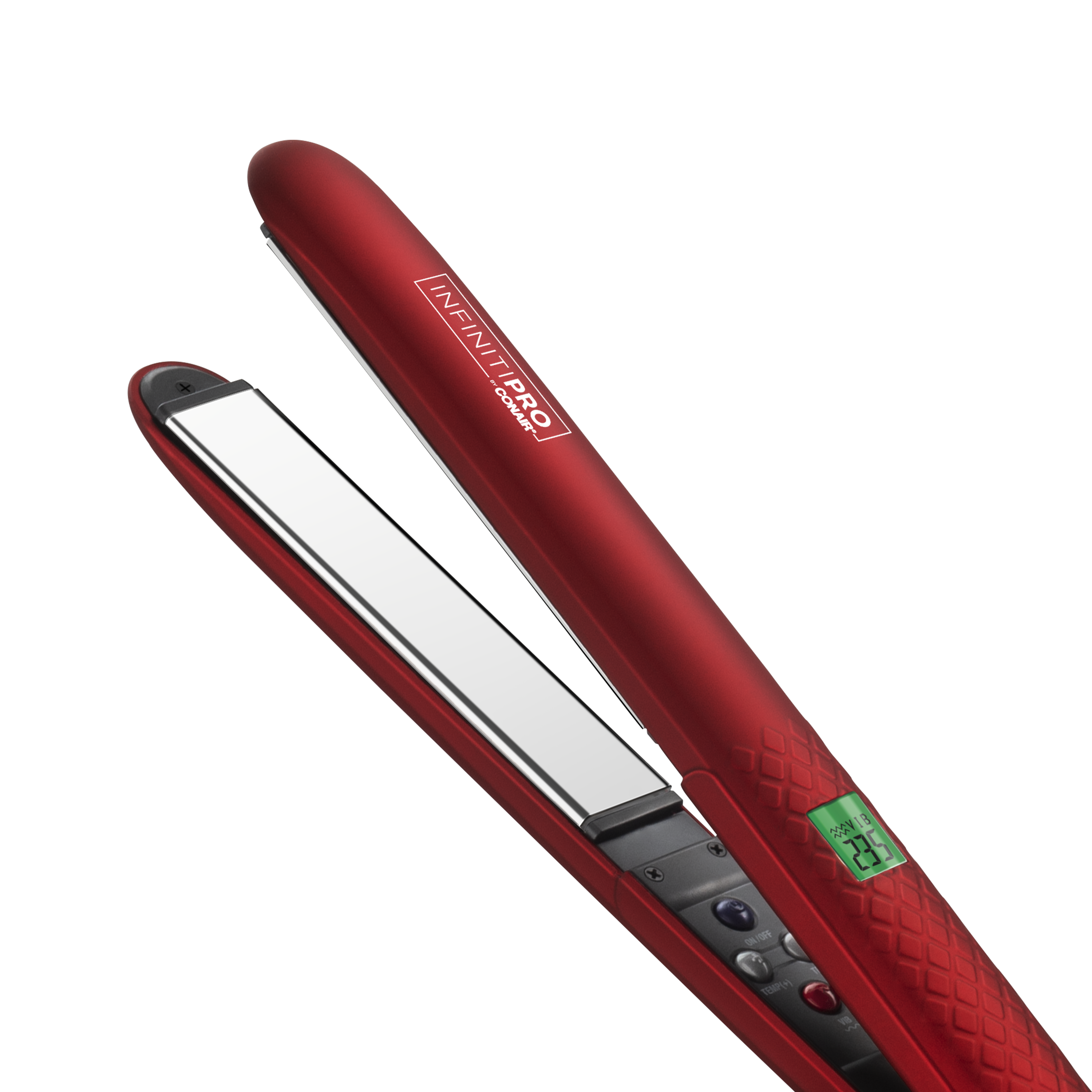 Alaciadora InfinitiPro by Conair Titanio Sólido Sónica Roja