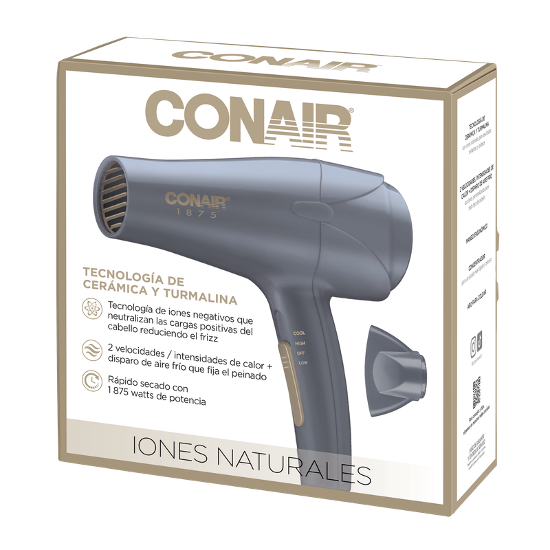 Conair Secadora 1875W- Color Lila con Detalles Dorados