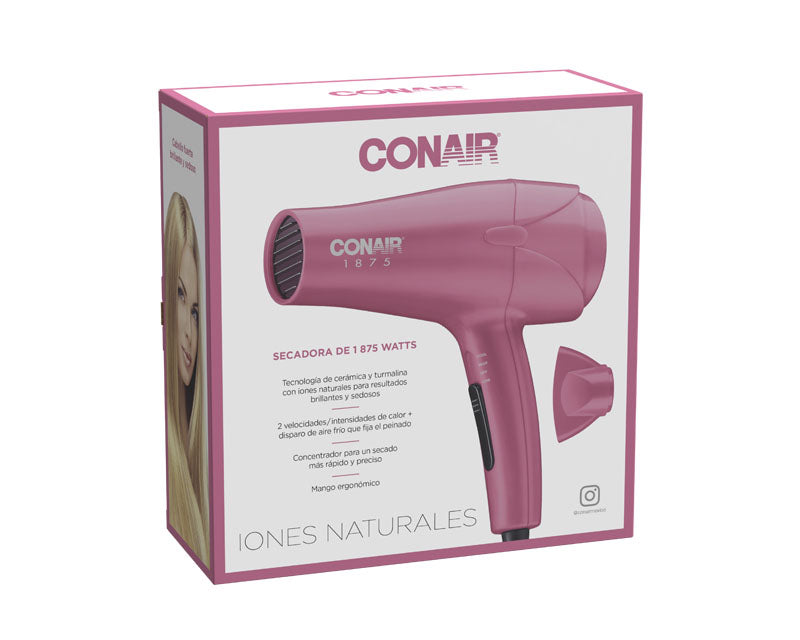 Conair Secadora Iónica y Compacta 1875W- Color Rosa
