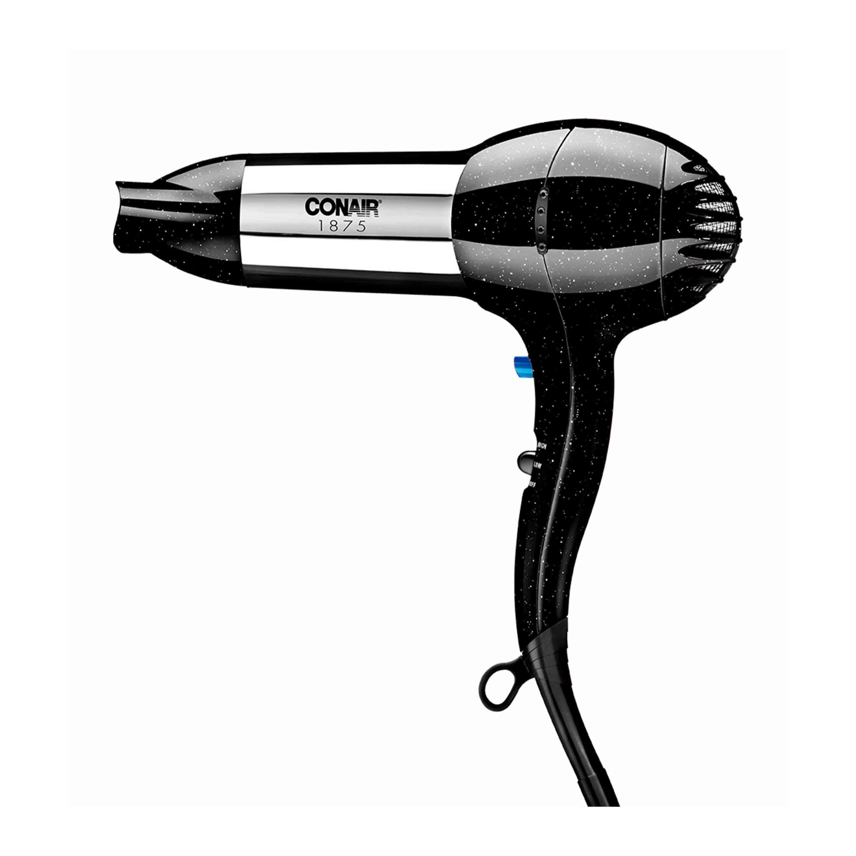 Secadora Conair 1875W Cromada Negra Iónica Turbo