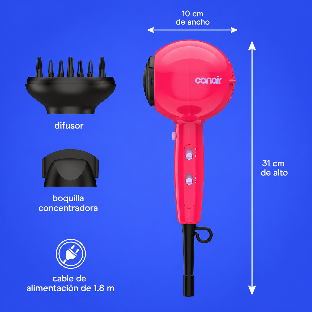 Secadora Cake Pop 1 600 W  Conair