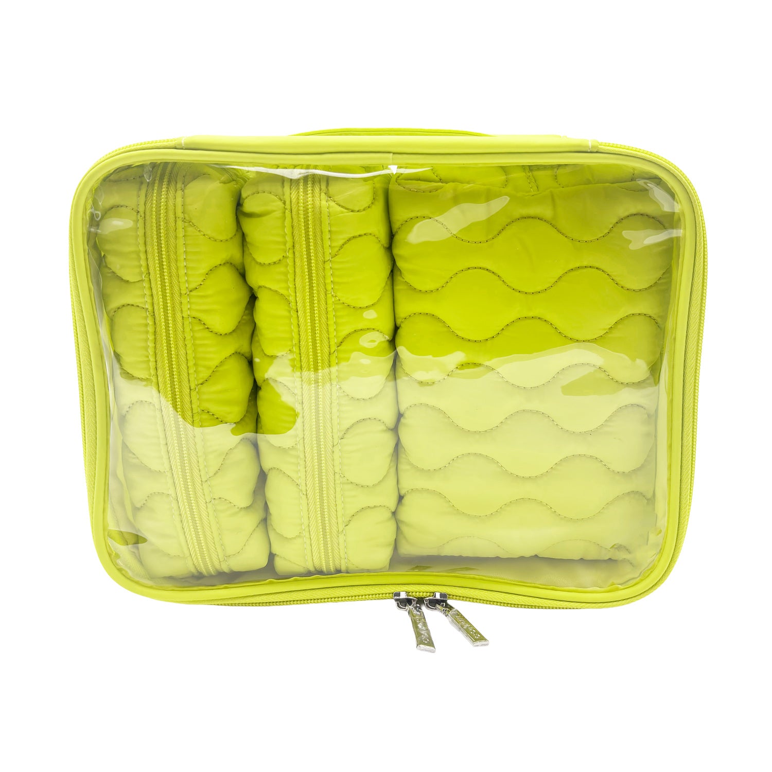 SET  COSMETIQUERAS  VERDE CONAIR 4 PZAS