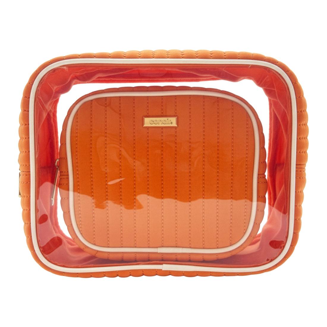 SET NARANJA QUILTED CONAIR 2 PIEZAS