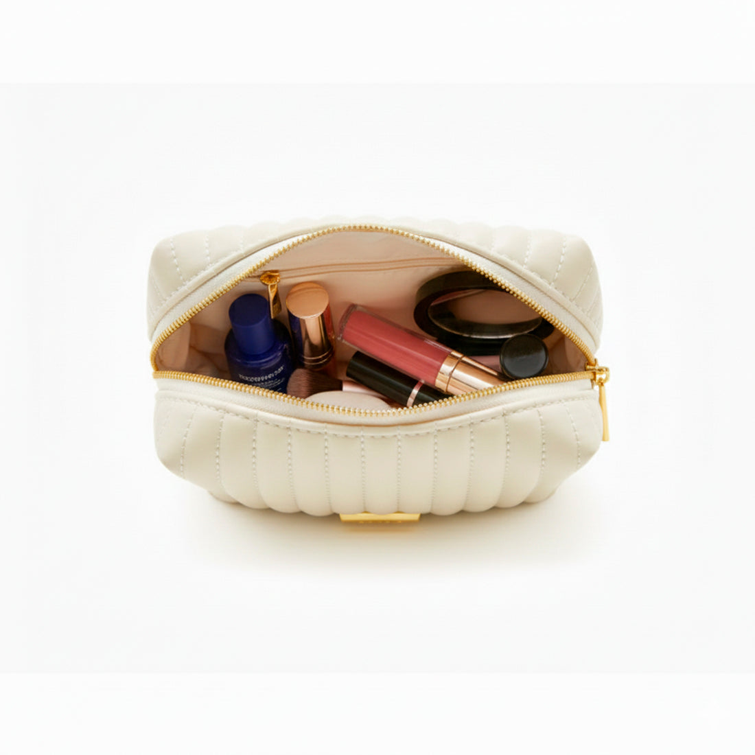 COSMETIQUERA QUILTED CREAM CONAIR