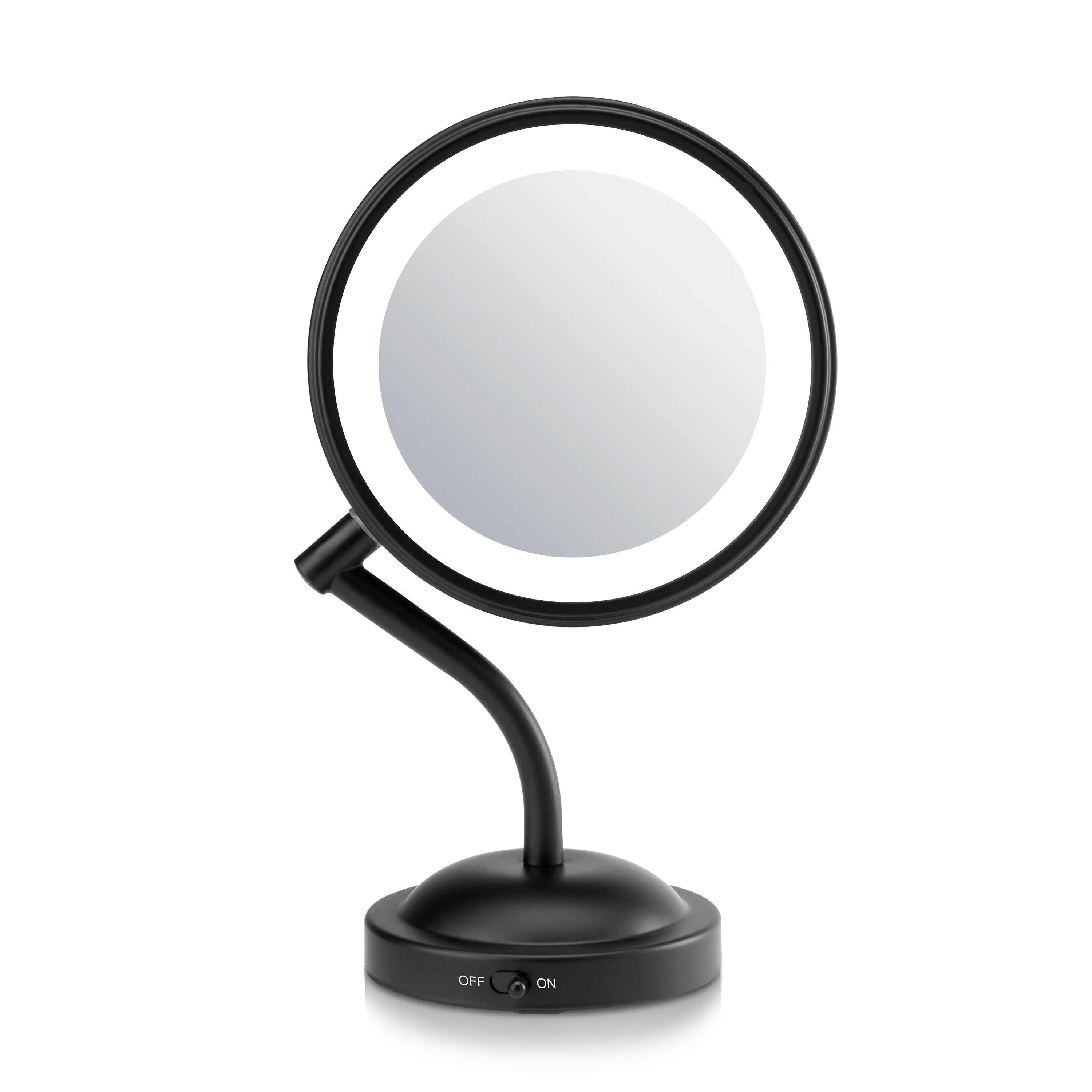 Conair Espejo de Maquillaje con Luz LED y Aumento 1X/5X – Doble cara giratoria 360°