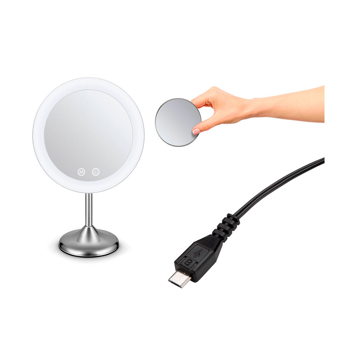 Espejo Redondo LED Inalámbrico Conair