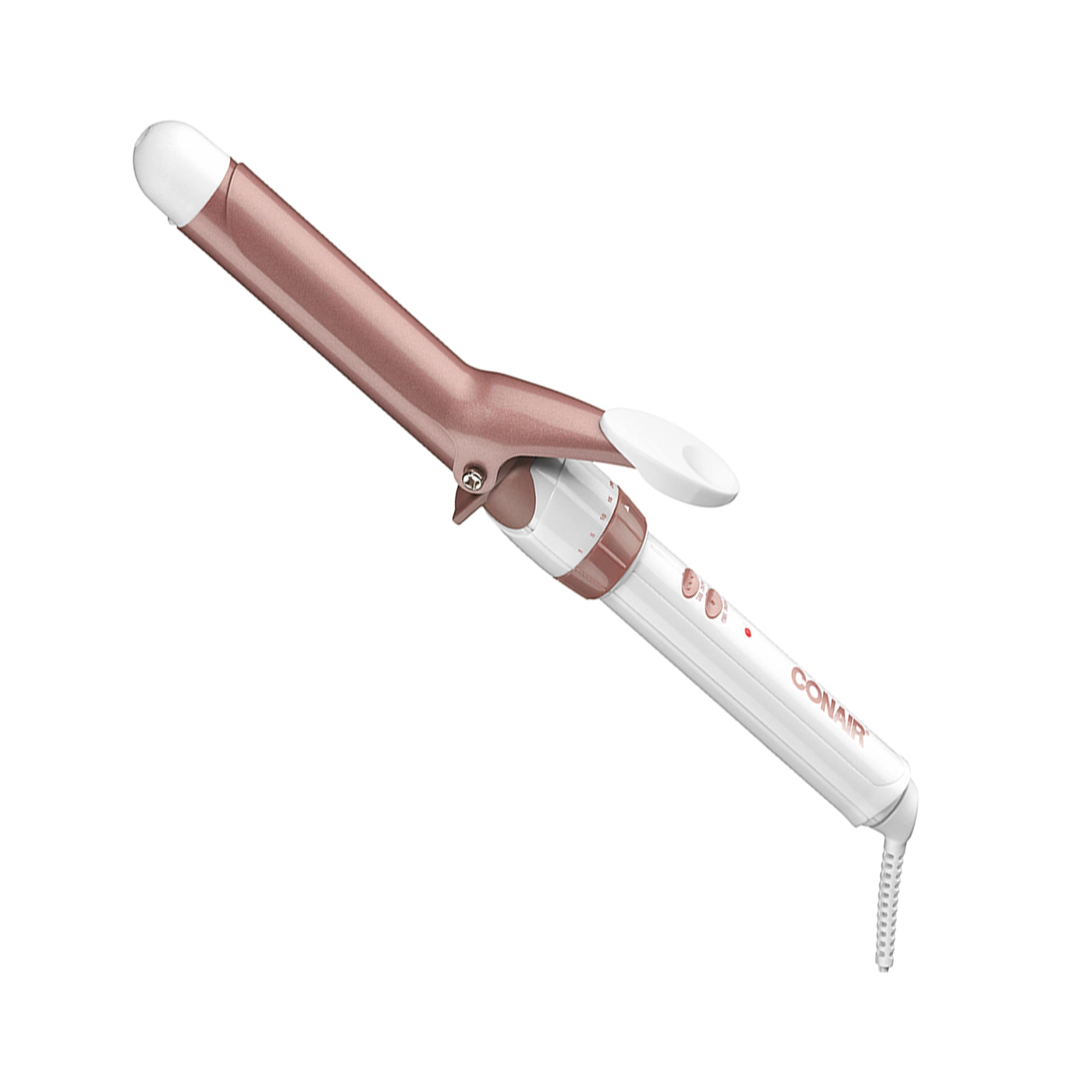 Tenaza Rizadora Conair 1 in (2.54 cm) Doble Cerámica Blanca y Rose Gold