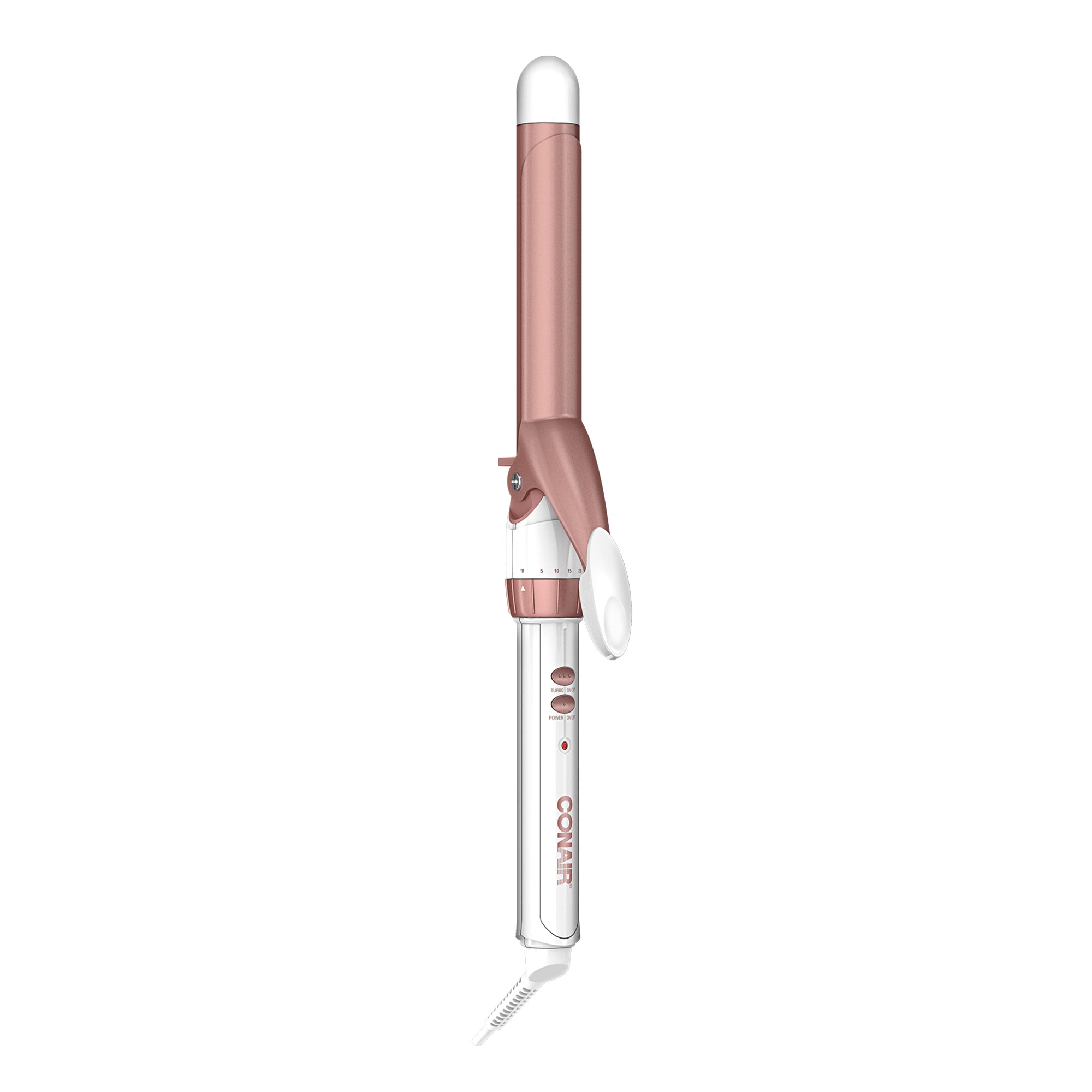 Tenaza Rizadora Conair 1 in (2.54 cm) Doble Cerámica Blanca y Rose Gold