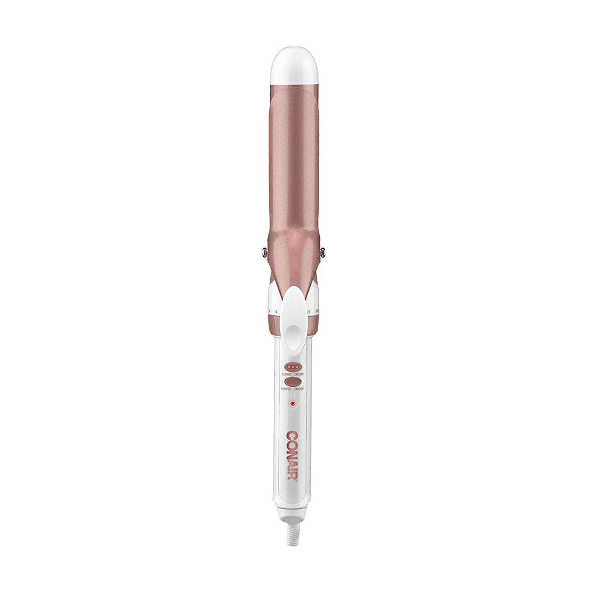 Tenaza Rizadora Conair 1 1/4 in (3.17 cm) Doble Cerámica Blanca y Rose Gold