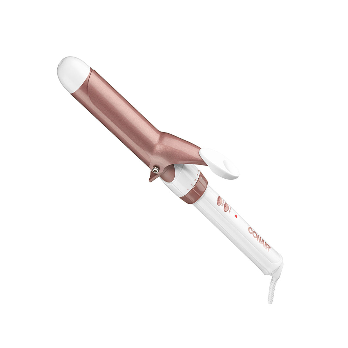 Tenaza Rizadora Conair 1 1/4 in (3.17 cm) Doble Cerámica Blanca y Rose Gold