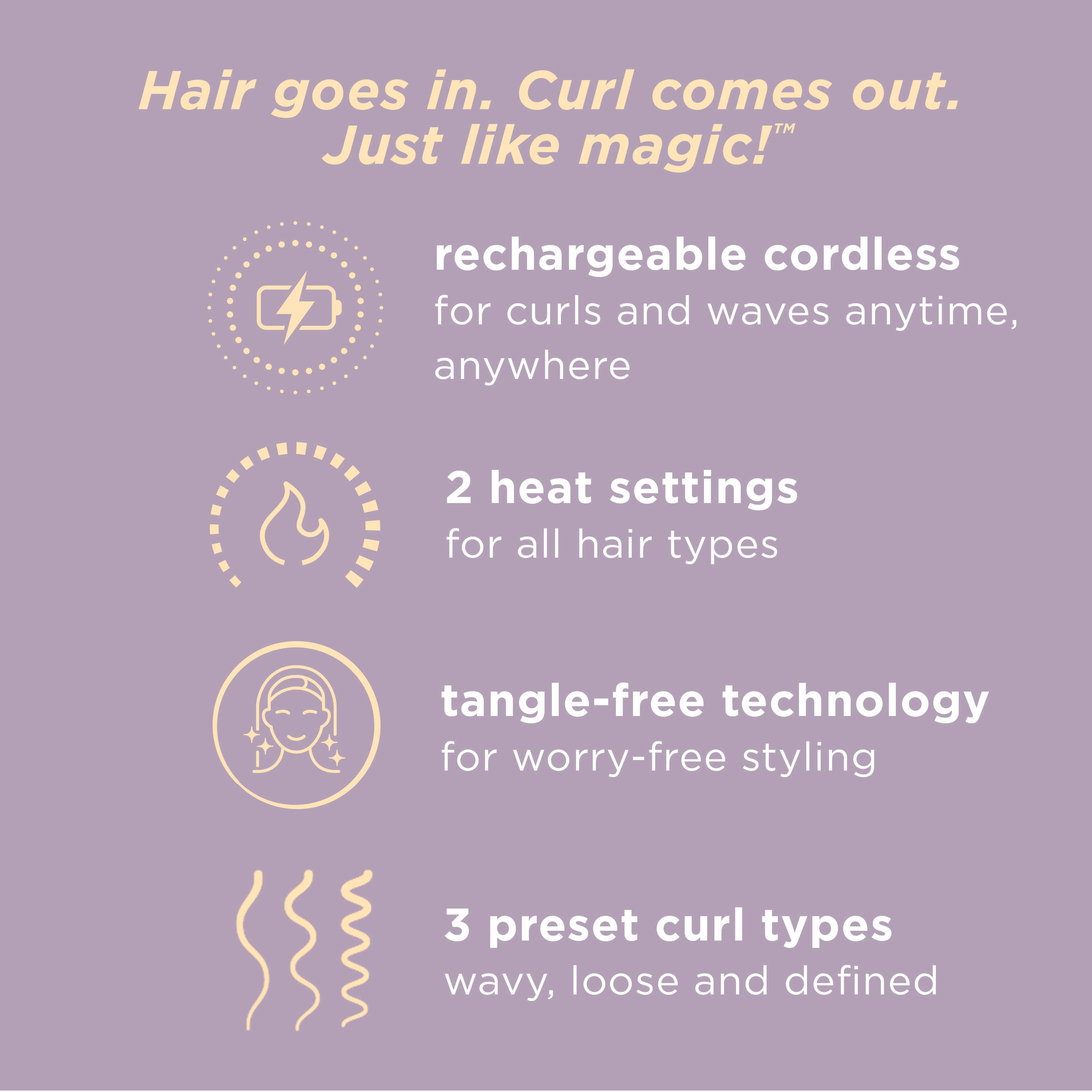 Mini Rizador Automático Inalámbrico Curl Secret InfinitiPro by Conair