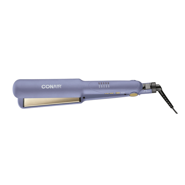 Alaciadora Conair Doble Cerámica Lila con Dorado