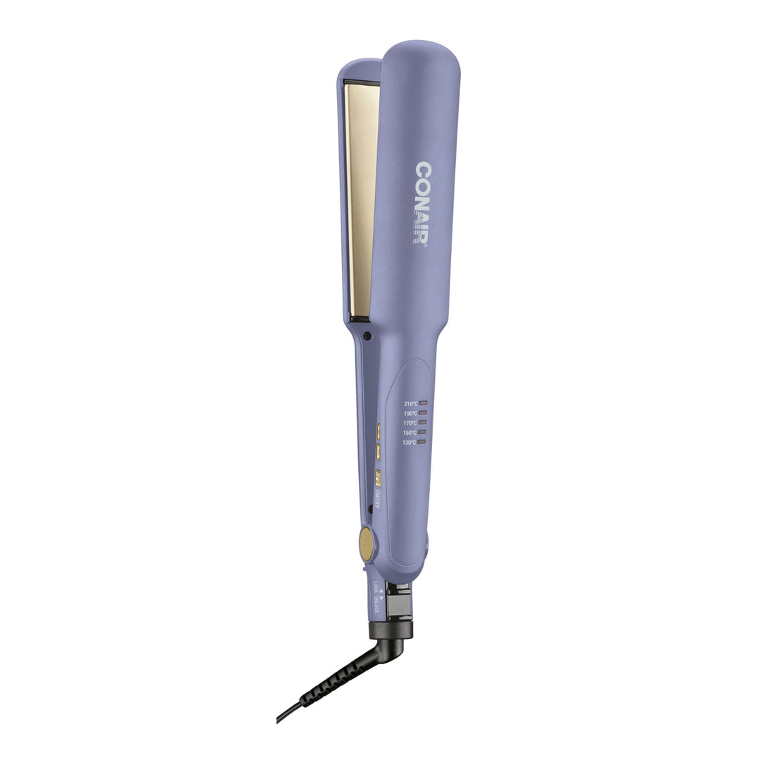 Alaciadora Conair Doble Cerámica Lila con Dorado