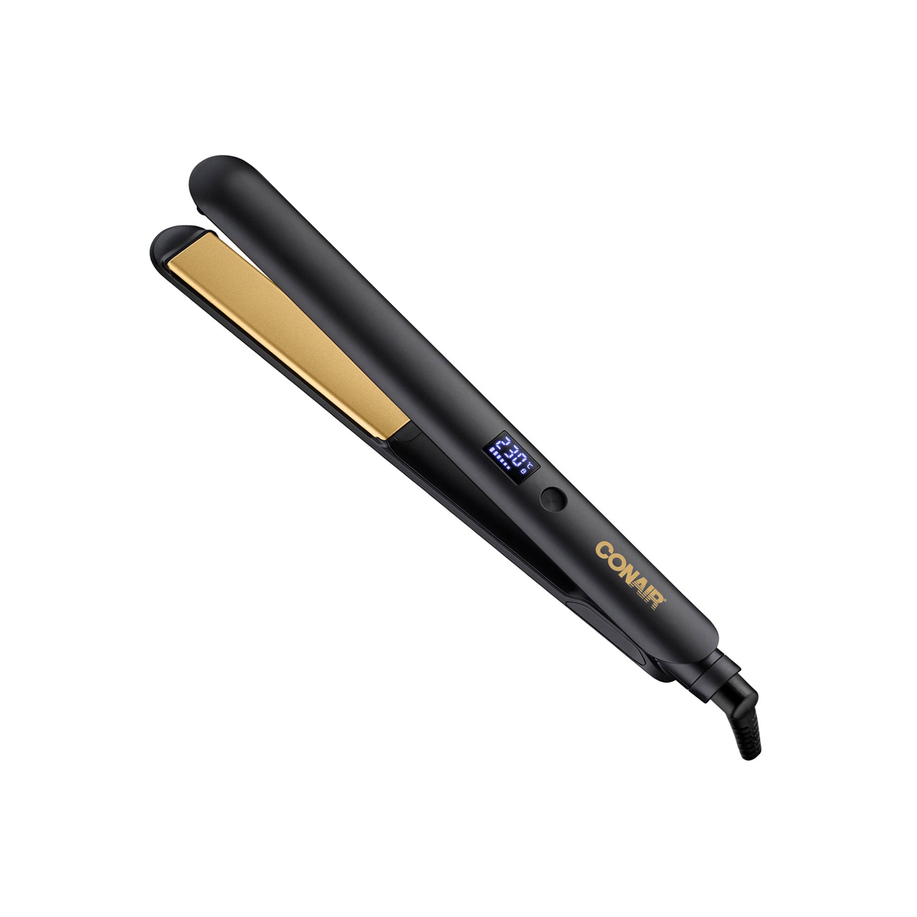 Alaciadora Conair Digital Gold Ceramic Colágeno y Queratina Negra