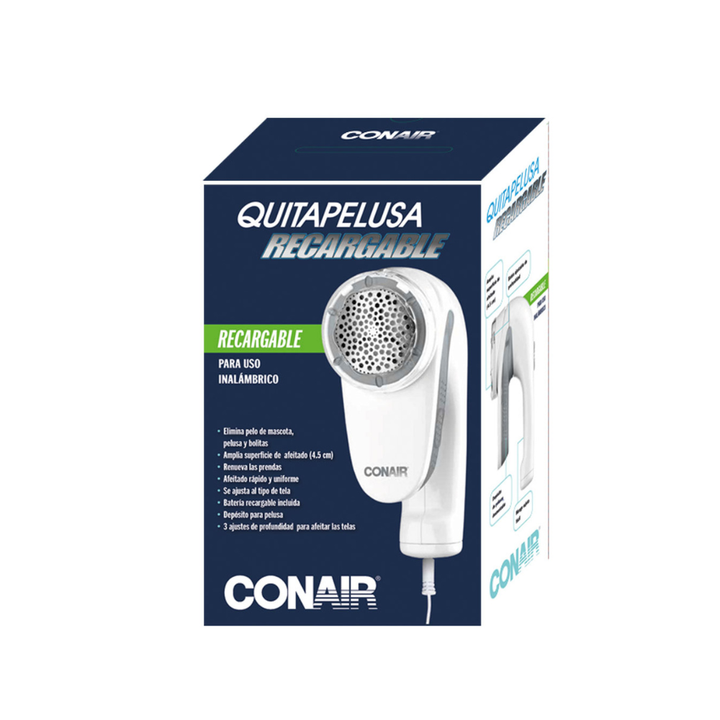 Conair Quita Pelusa Recargable - Color Blanco