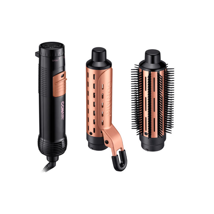 Conair Cepillo de Aire Caliente 3 en 1 – Color Rose Gold con Negro