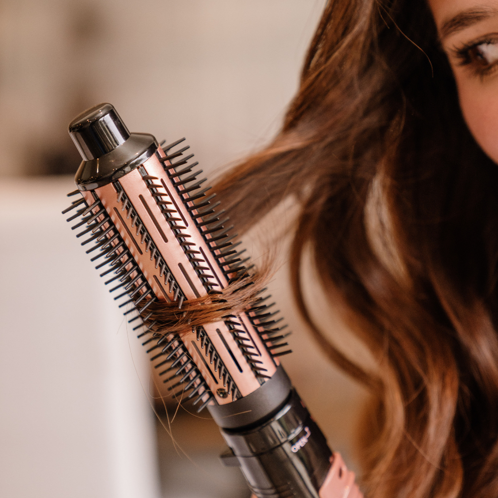 Conair Cepillo de Aire Caliente 3 en 1 – Color Rose Gold con Negro