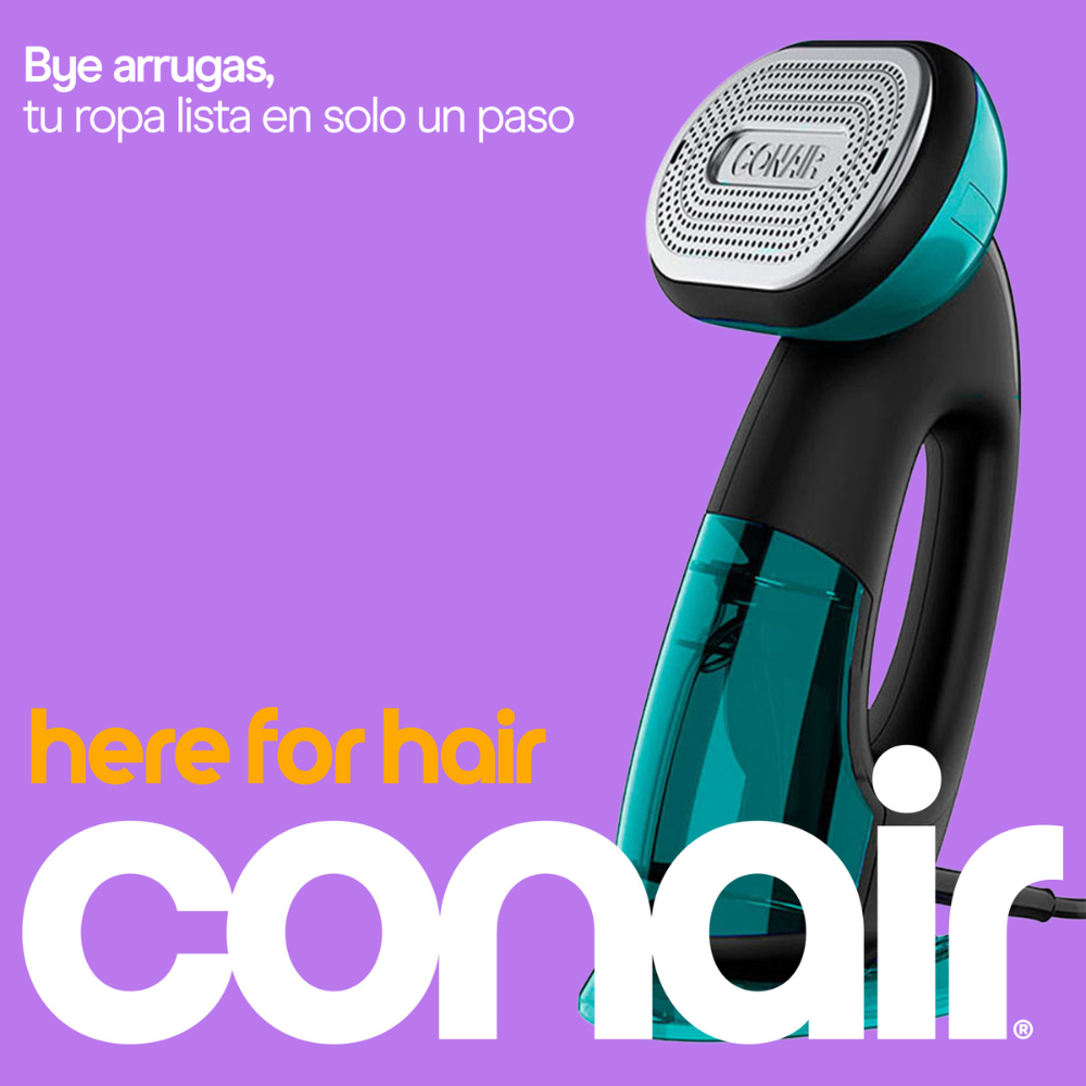 Conair Vaporizador De Tela Portátil Turbo 2 En 1 Plancha A Vapor - Color Verde Oscuro