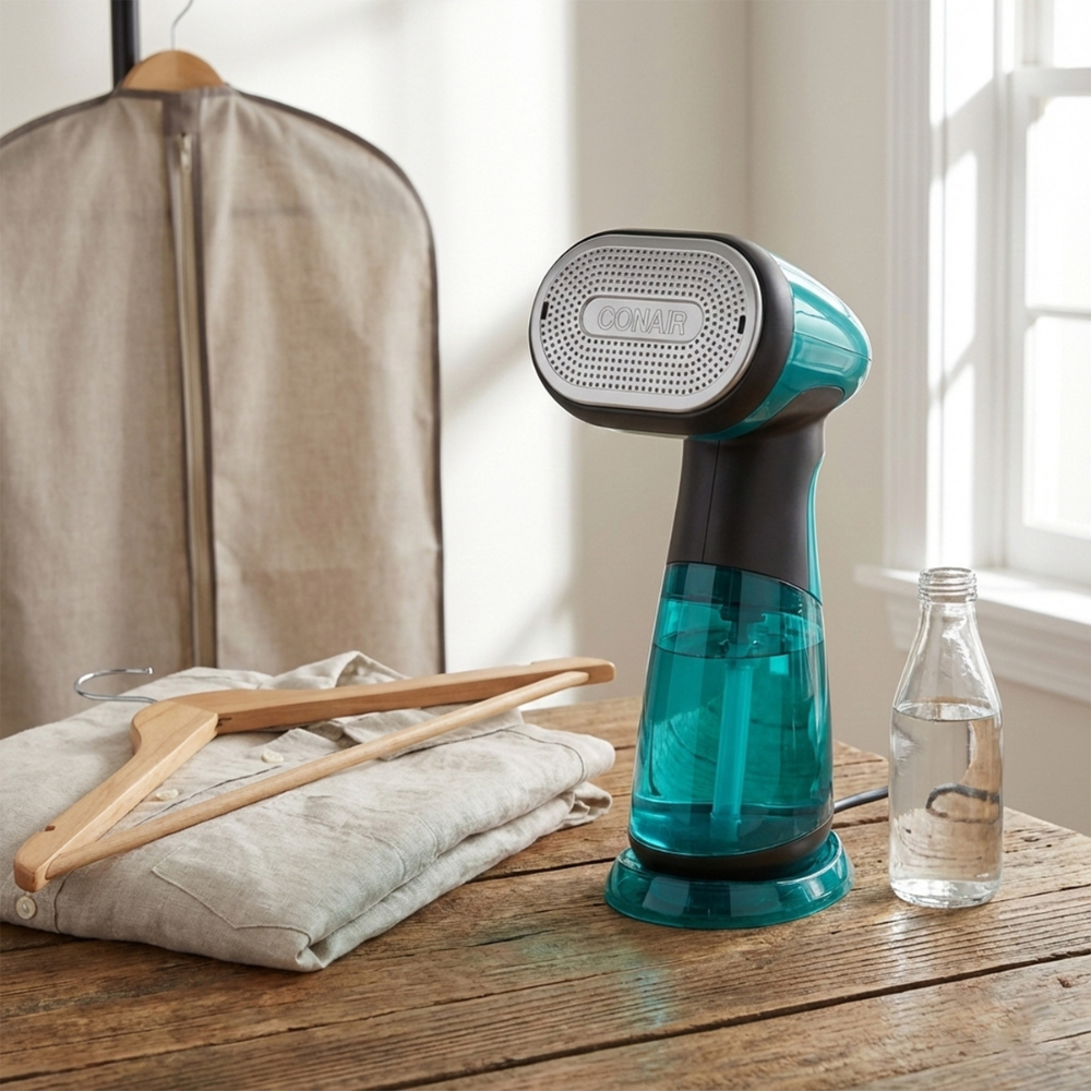 Conair Vaporizador De Tela Portátil Turbo 2 En 1 Plancha A Vapor - Color Verde Oscuro