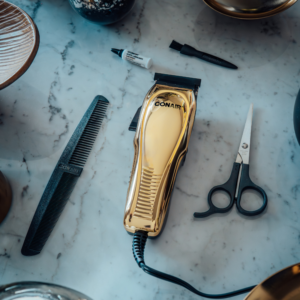 Conair Man Juego De Peluquería Cromado 15 Piezas – Color Dorado