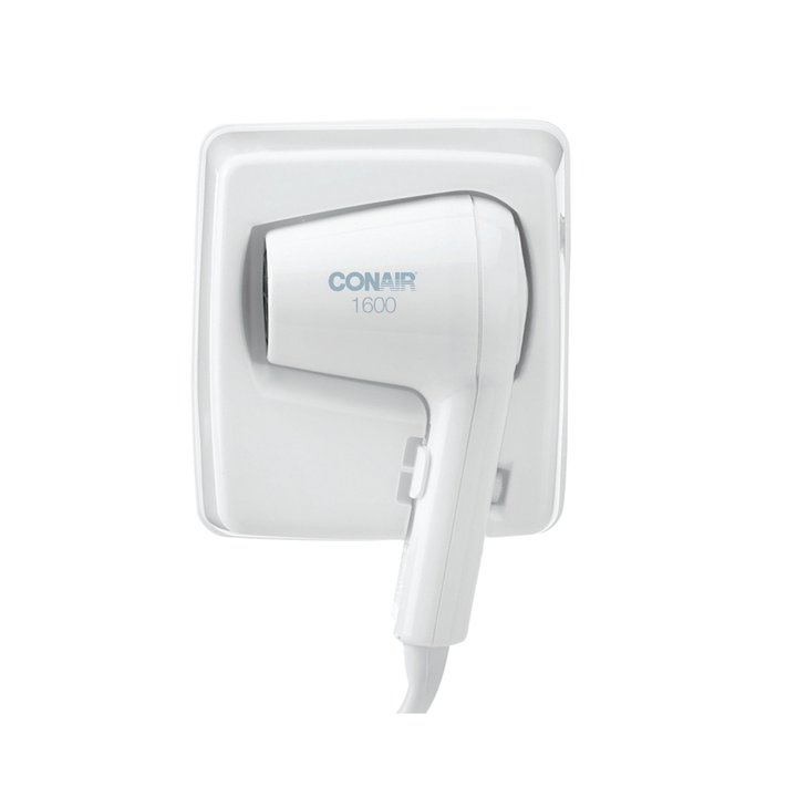 Conair Secadora 1600W Compacta de Pared Doble Voltaje - Color Blanco