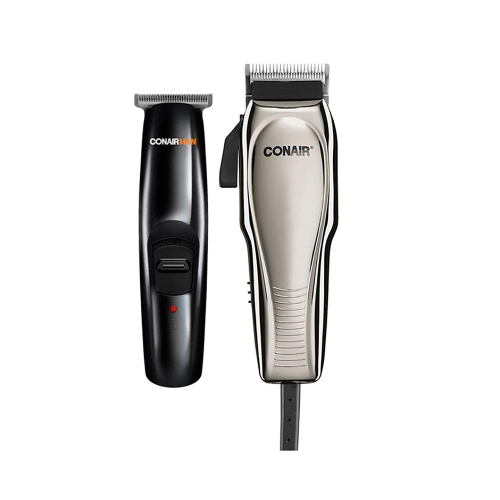 Conair Man Combo Juego de Peluquería + Recortadora para Cabello, Barba y Bigote