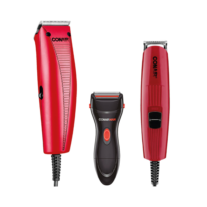 Conair Man Combo Juego Peluquería y Recortadora - Color Rojo