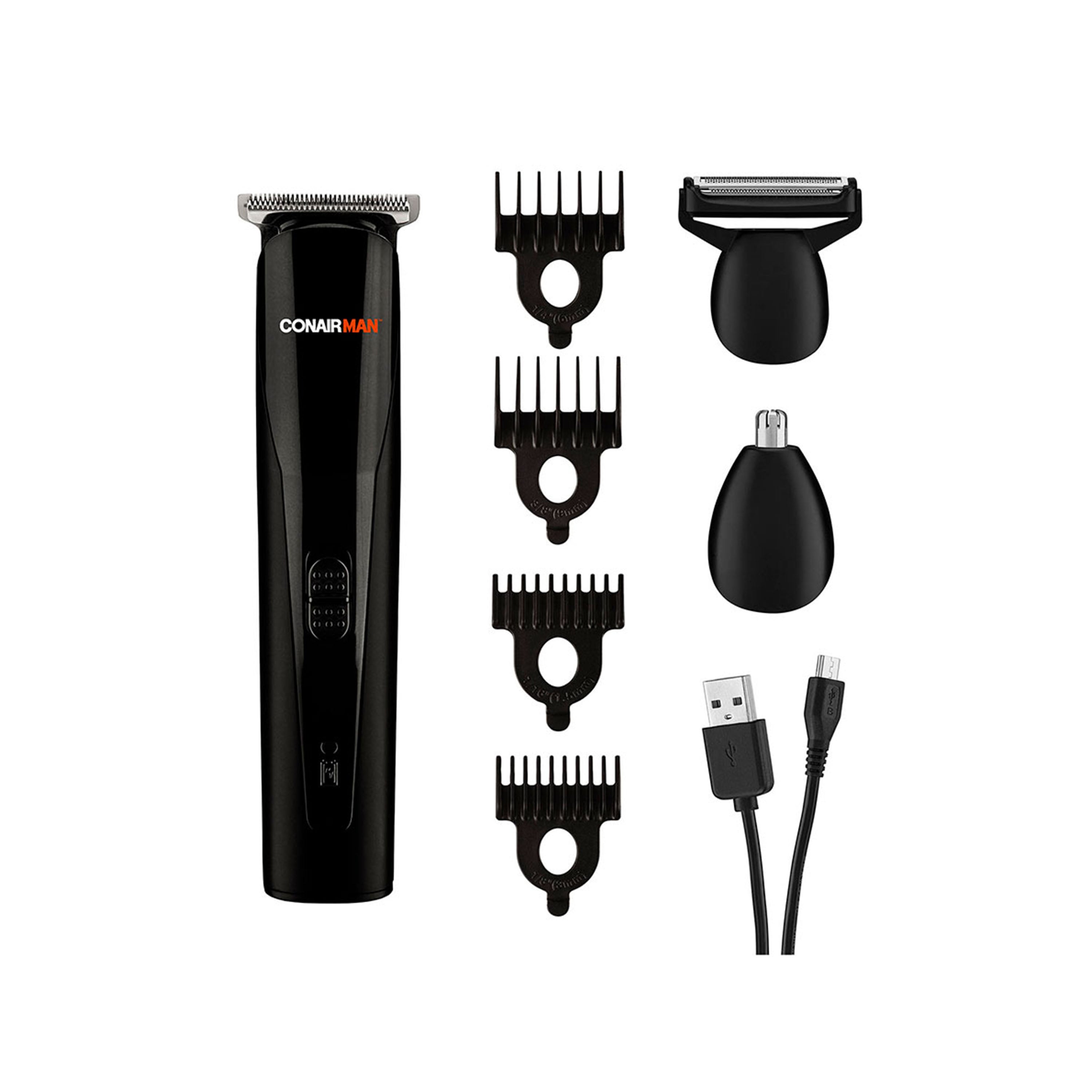 Recortadora Recargable Acabado Cromo Negro