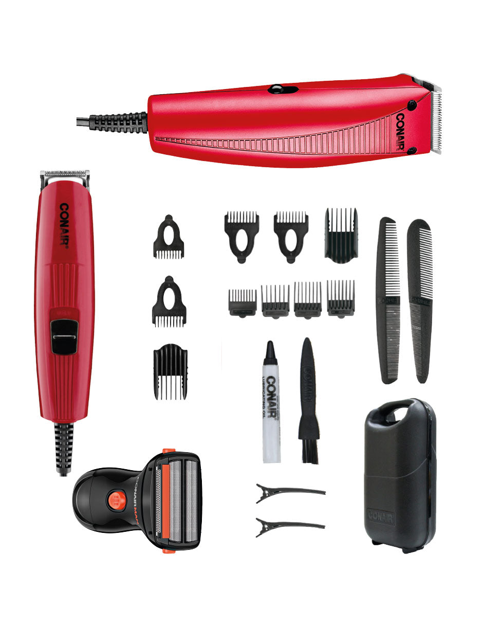 Conair Man Combo Juego Peluquería y Recortadora - Color Rojo