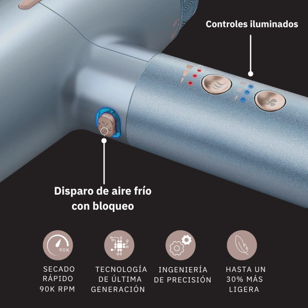 Conair Secadora Profesional DigitalAIRE InfinitiPRO - Color Azul