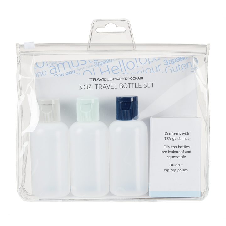 KIT DE VIAJE CON 3 BOTELLITAS TRAVEL SMA