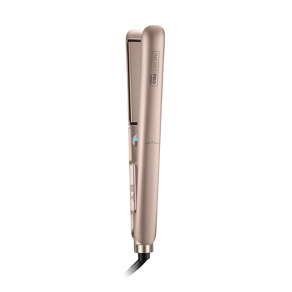 Alaciadora InfinitiPro by Conair Frizz Free Flex Titanio y Cerámica Rose Gold