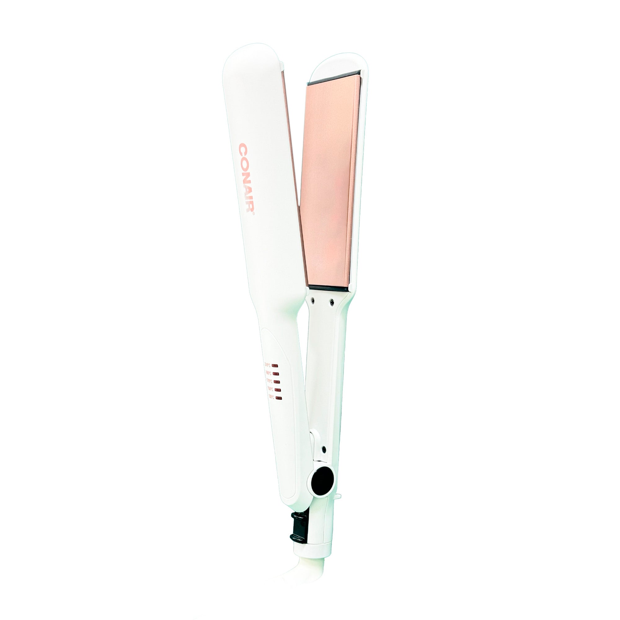 Alaciadora 2" Blanca Con Placas Rose Gold Doble/Cerámica Doble Cerámica Conair