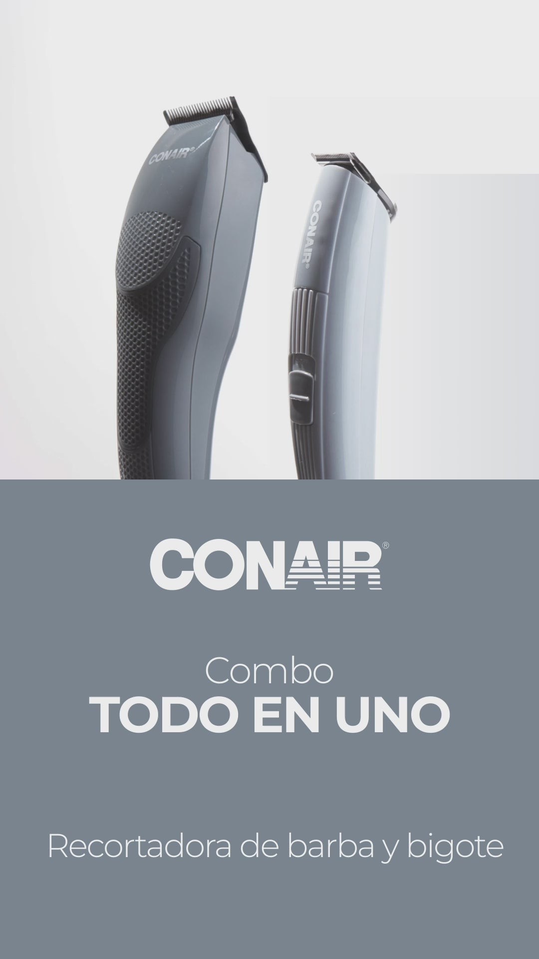 Conair Combo Juego de Peluquería 30 Piezas con Cuchillas Autoafilables - Color Gris Oscuro